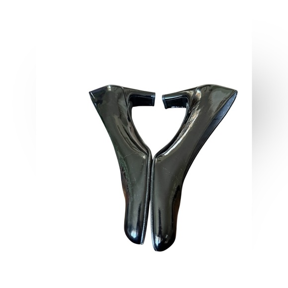 Stuart Weitzman Classic Black Patent Leather Platform Pumps Shoes Heels 8M - Picture 4 of 16